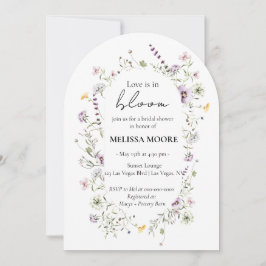 Kärlek är i bloomarkeringsinbjudan för Möhippa Inbjudningar