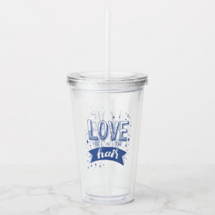 Kärlek är i håret take away mugg