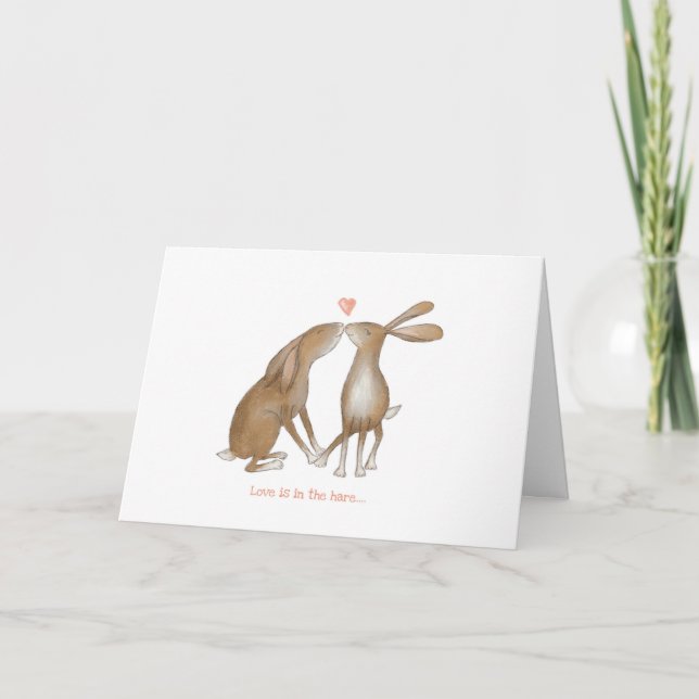 Kärlek är i hjärtans Alla hjärtans kort (Framsida)