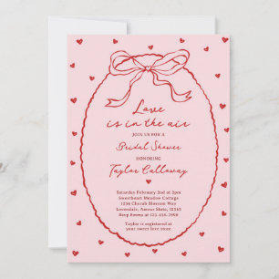 Kärlek är i Luft Bow-Möhippan Valentine Inbjudningar