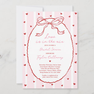 Kärlek är i Luft Bow-Möhippan Valentine Inbjudningar