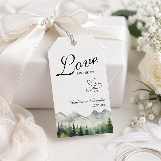 Kärlek är i luften Elegant bröllop Presentetikett (Skapare uppladdad)