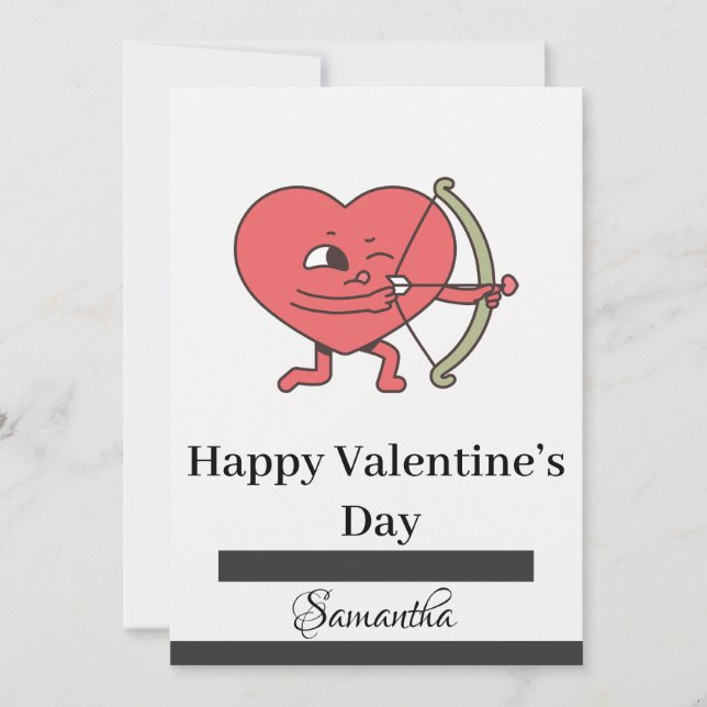 Kärlek är i luften: Följ med oss på Alla hjärtans  Julkort (Framsida)