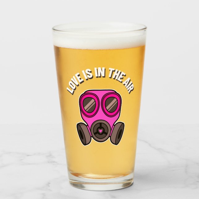 Kärlek är i luften Pint Glas (Framsida fylld)