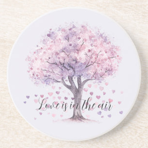 Kärlek är i luften Purple Hearts Tree Underlägg