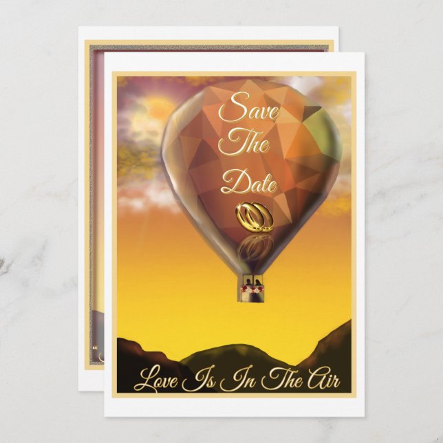 Kärlek är i luften spara datumet (Fram/baksida)