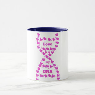 Kärlek Är I Min DNA Mugg - Anpassad Keramisk Kaffe