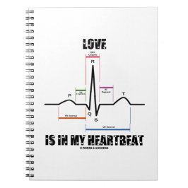 Kärlek är i min hjärtrytm EKG EKG Electrokardiogra Anteckningsbok