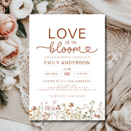 Kärlek är i Möhippan Bloom Boho Wildblomma Inbjudningar