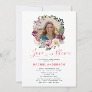 Kärlek är i Möhippan Bloom Brides Photo Inbjudningar