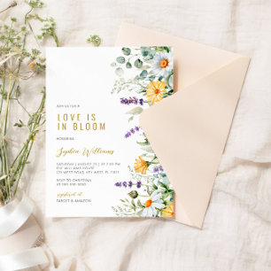 Kärlek är i Möhippan Bloom Chamomile Inbjudningar