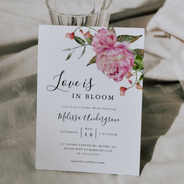 Kärlek är i Möhippan Bloom Inbjudningar (Skapare uppladdad)