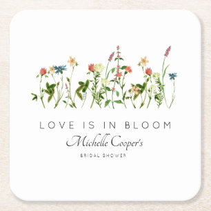 Kärlek är i Möhippan Bloom Underlägg Papper Kvadrat