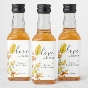 Kärlek är i Möhippan Bloom Vår Wildblomma Spritflaskor Etikett