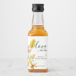 Kärlek är i Möhippan Bloom Vår Wildblomma Spritflaskor Etikett