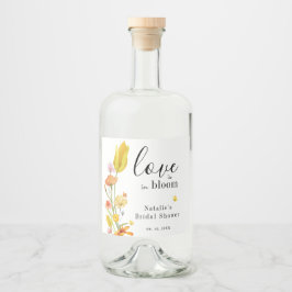 Kärlek är i Möhippan Bloom Vår Wildblomma Spritflaskor Etikett