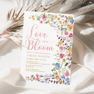 Kärlek är i Möhippan Bloom Wildblomma Garden Inbjudningar