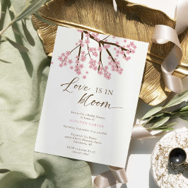 Kärlek är i Möhippan för Blommar i Bloom Cherry Inbjudningar