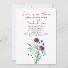 Kärlek är i Möhippan för Blommigten Bloom Thistle Inbjudningar