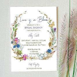 Kärlek är i möhippan för blommor inbjudningar