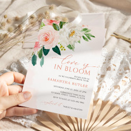 Kärlek är i Möhippan för Rosa Blommigt i Bloom   Inbjudningar