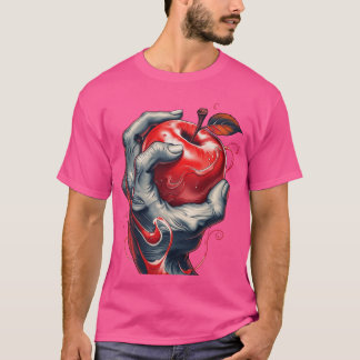 Kärlek är i Squeeze: Tattoo-Inspired Red Apple T Shirt