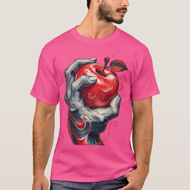 Kärlek är i Squeeze: Tattoo-Inspired Red Apple T Shirt (Framsida)