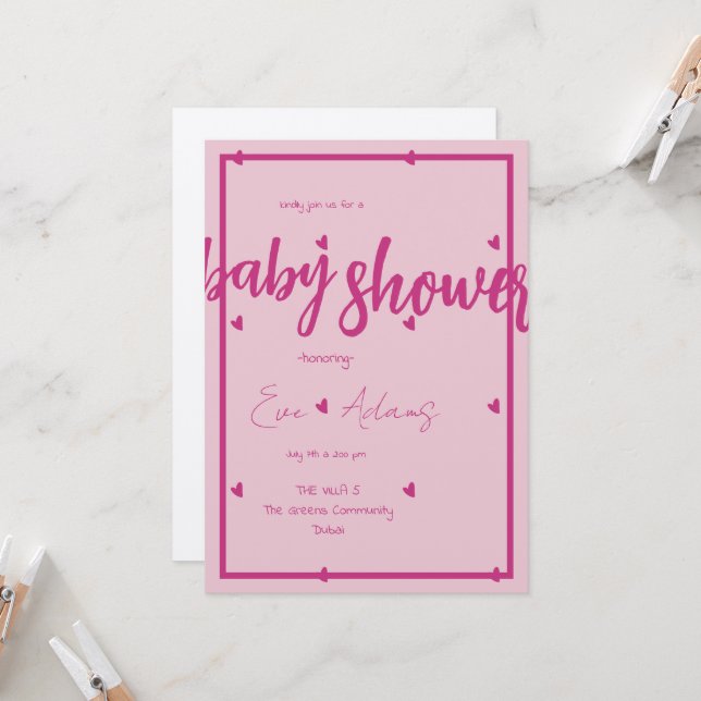 Kärlek är inbjudan till babyvisningsprogrammet för (Fram/Back In Situ)