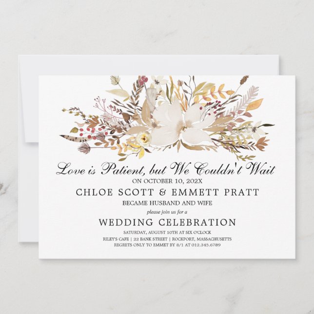 Kärlek är inbjudan till Bröllop-anmälan till patie (Framsida)