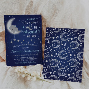 Kärlek är inbjudan till Måne och Back Baby Shower