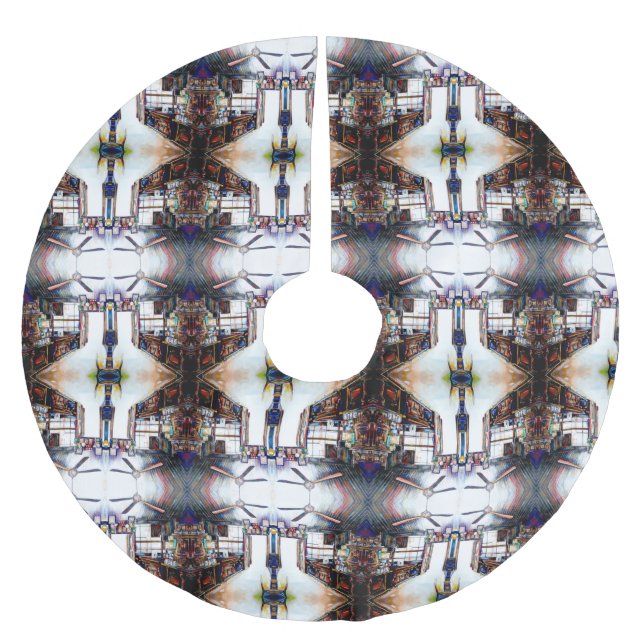 Kärlek är ingen mur, det är en bro julgransmatta borstad polyester (Framsidan)