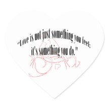 KÄRLEK ÄR INTE BARA NÅGOT DU KÄNNER, DET ÄR NÅGOT