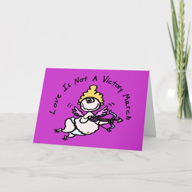 Kärlek är inte en segrarmarsch helgkort (Framsida)