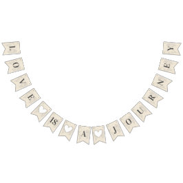 Kärlek är Journey Chic Travel Möhippa Bröllop Vimplar