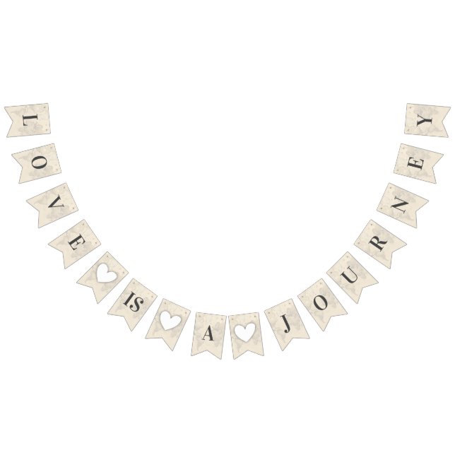 Kärlek är Journey Chic Travel Möhippa Bröllop Vimplar (Alla)