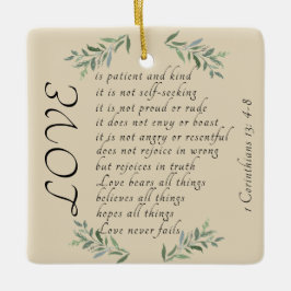 Kärlek är Julgran som är ett tålmodigt prydnadsämn Julgransprydnad Keramik