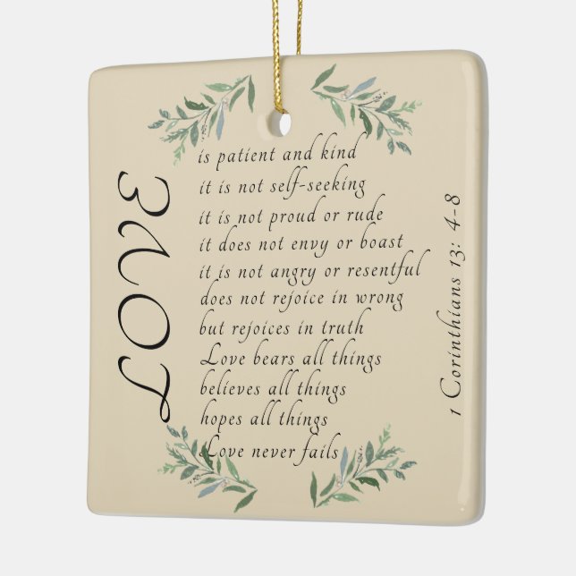 Kärlek är Julgran som är ett tålmodigt prydnadsämn Julgransprydnad Keramik (Vänster)