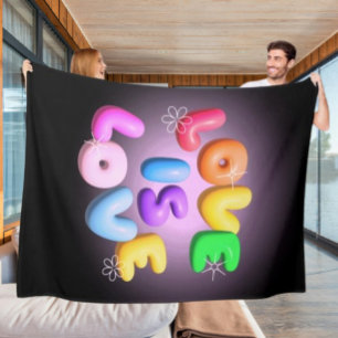Kärlek är kärlek 3D regnbågsstolthet fleecefilt