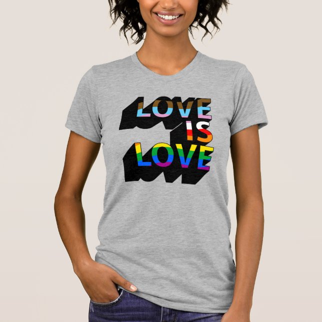 Kärlek är kärlek 3D T Shirt (Framsida)