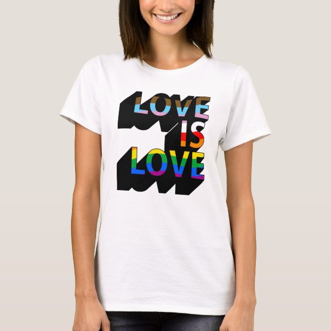 Kärlek är Kärlek 3D T Shirt (Framsida)
