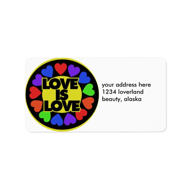 Kärlek är Kärlek Adressetikett (Framsidan)