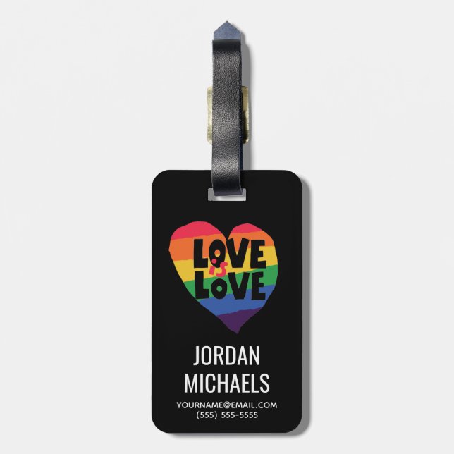 Kärlek är Kärlek Bagagebricka (Baksidan Lodrät)