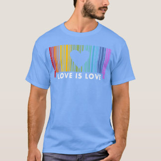Kärlek Är Kärlek Barcod Regnbågsflicka T Shirt