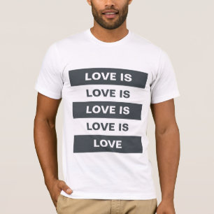 Kärlek är Kärlek Black White T Shirt