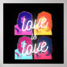 Kärlek är kärlek Cher Colorful LGBTQ-Pridet Poster