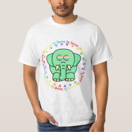 Kärlek är kärlek Cute Elephant LGB Pride Month T-S T Shirt