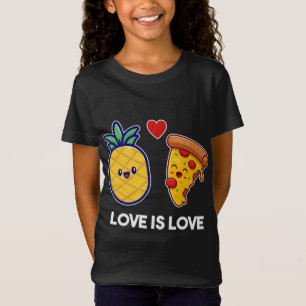 Kärlek är Kärlek Cute Pride Pineapple Pizza T Shirt