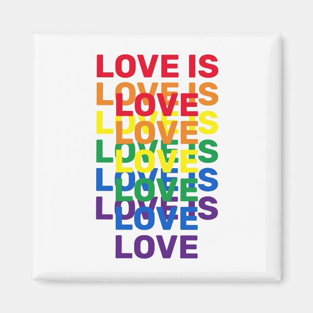 Kärlek är kärlek, den moderna typografin mönster magnet (Framsidan)