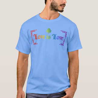 Kärlek är kärlek elegant regnbågs dekorativ design t shirt