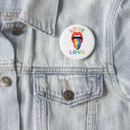 Kärlek är kärlek Färgglad Rolig HBTQ Pride Månad Knapp